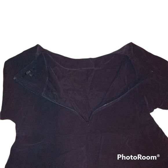 COS Navy Blue Ruffled Top - Picture 3 of 10